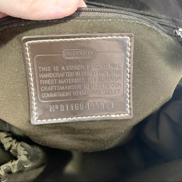 SOLD Coach Signature Brown Beige Canvas Backpack - Picture 12 of 13